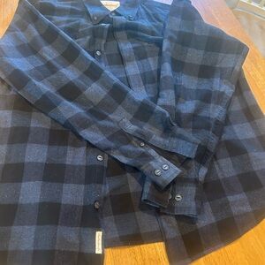 Weatherproof Blue and Black Plaid Shirt